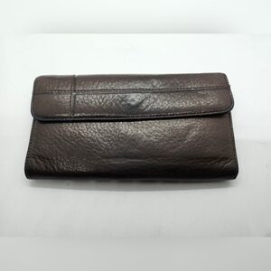 Elegant Raisin Brown Genuine‎ Leather Vintage 90's Soft Wallet